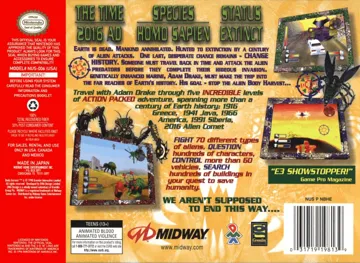 Body Harvest (USA) box cover back